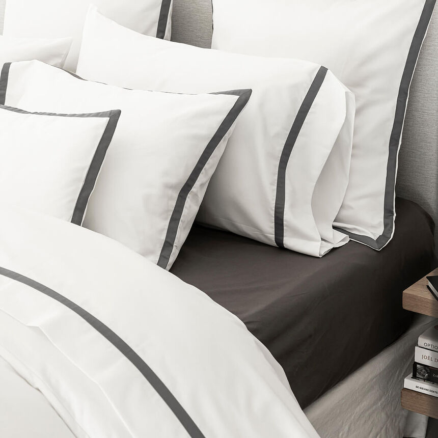 Spannbettlaken Palacio Fusain 90X200X35 100% baumwolle, , hi-res image number 1