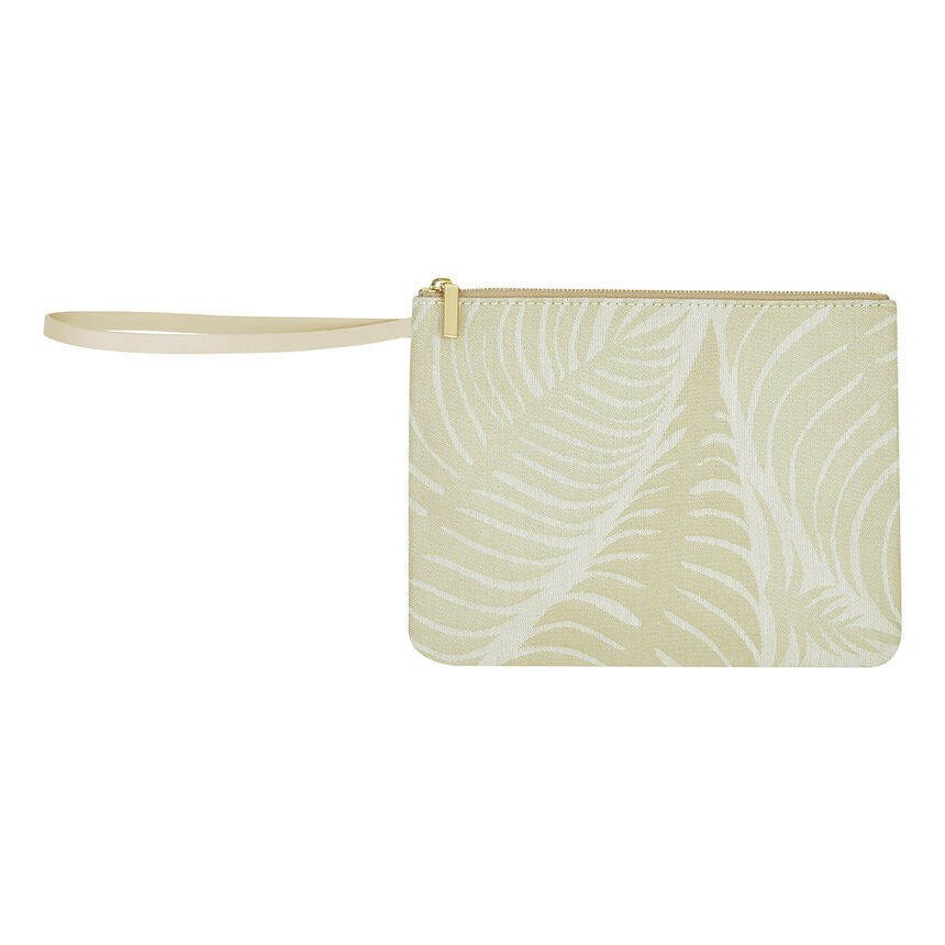 Mappe Palme Vert 20x15 100 % baumwolle, Acrylbeschichtung. Bes&auml;tze: Rindsleder, , hi-res image number 1