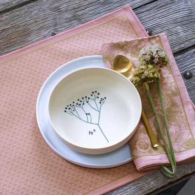 Beschichtete Tischset Osmose Tressage Baumwolle