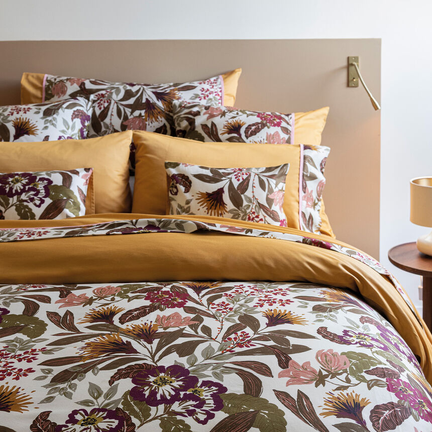 Kopfkissenbezug Panache de fleurs  Miel 40X80 100% baumwolle, , hi-res