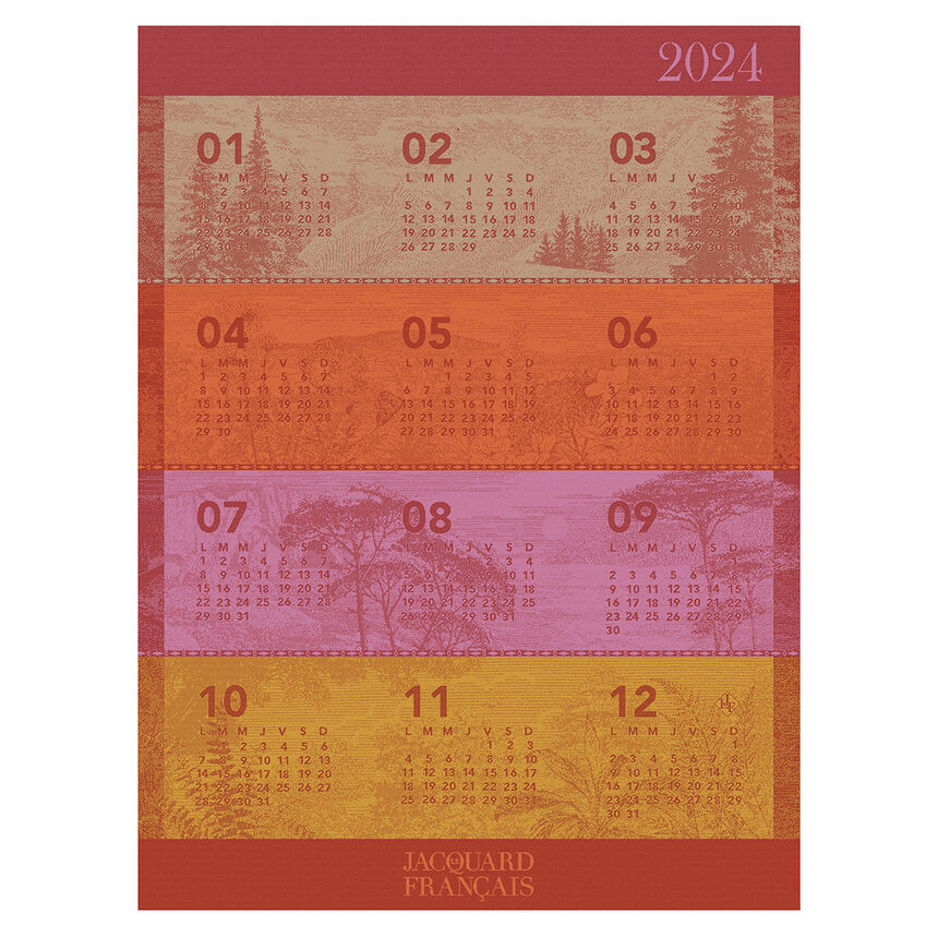 Geschirrtuch Calendrier 2024 Paysages 60x80 100% baumwolle, , hi-res image number 0