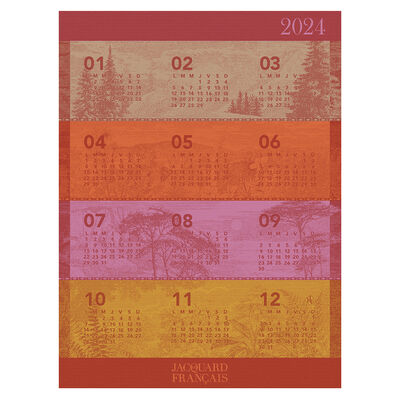 Geschirrtuch Calendrier 2024 Baumwolle,  Geschirrtuch Calendrier 2024 Baumwolle