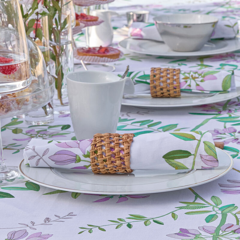 Serviette Pois de senteur Floral 45x45 50% Baumwolle - 50% Leinen, , hi-res