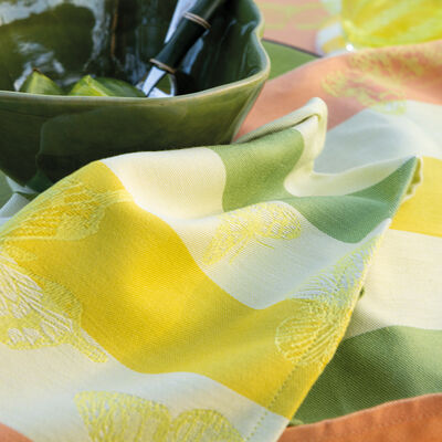 Serviette Bal des papillons Citrus 50x50 100% baumwolle