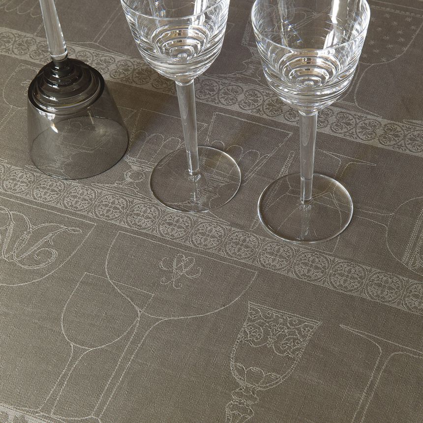Gl&auml;sertuch Cristal Poivre gris 60x80 leinen, , hi-res image number 2