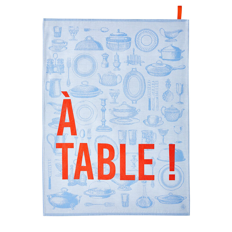 Geschirrtuch À table Eau 60x80 100% baumwolle, , hi-res image number 0