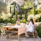 Tischdecke &Eacute;t&eacute; Indien Abricot 120x120 100% Leinen, , hi-res image number 5