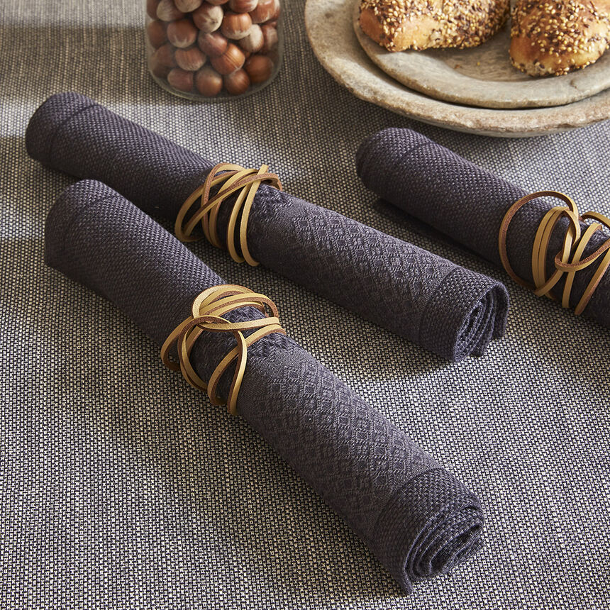 Beschichtete Tischset Slow Life Carbone 50x30 89% baumwolle / 11% leinen, , hi-res image number 1