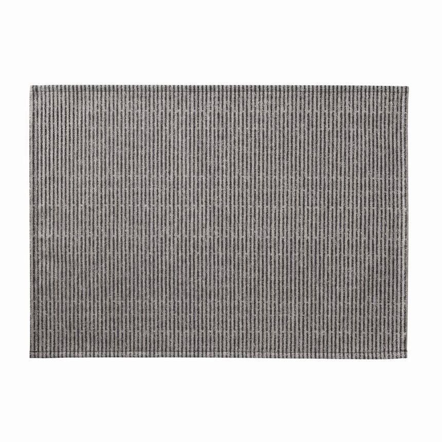 Beschichtetes Tischset Empreintes Rayures Charbon 50x36 100% baumwolle, , hi-res image number 0