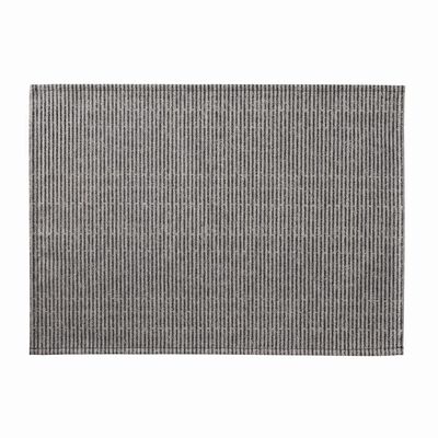 Beschichtetes Tischset Empreintes Rayures Charbon 50x36 100% baumwolle,  Beschichtetes Tischset Empreintes Rayures Charbon 50x36 100% baumwolle
