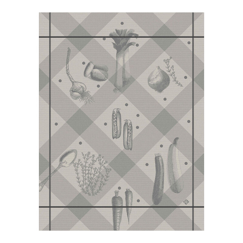 Geschirrtuch Légumes au jardin Champignon 60x80 baumwolle, , hi-res image number 0