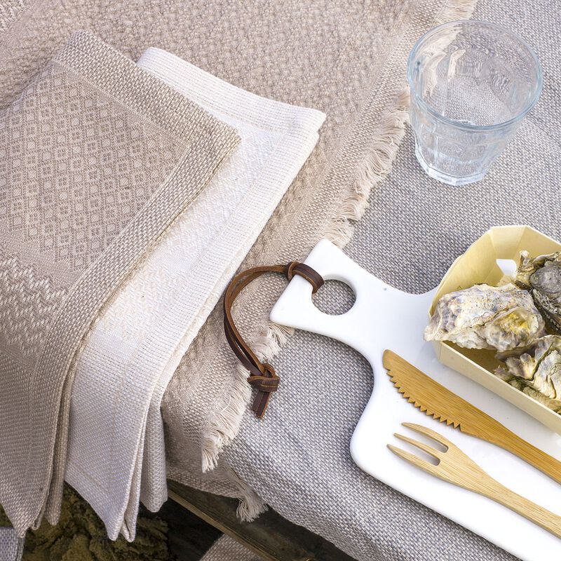 Serviette Slow Life Sesame 47x47 89% baumwolle / 11% leinen, , hi-res image number 1
