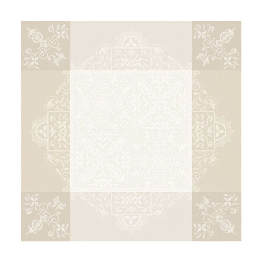 Tischdecke Venezia Ivoire Ivoire 175x175 baumwolle, , hi-res image number 1