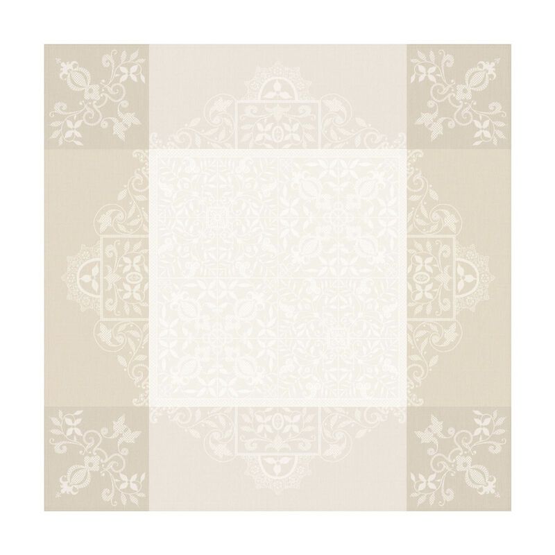 Tischdecke Venezia Ivoire Ivoire 175x175 baumwolle, , hi-res image number 1