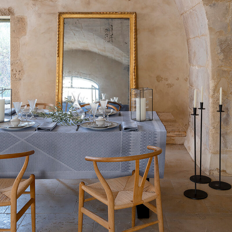 Tischdecke Club Denim 150x150 89% baumwolle / 11% leinen, , hi-res image number 0