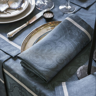 Serviette Armoiries Céruléen 58x58 leinen,  Serviette Armoiries Céruléen 58x58 leinen