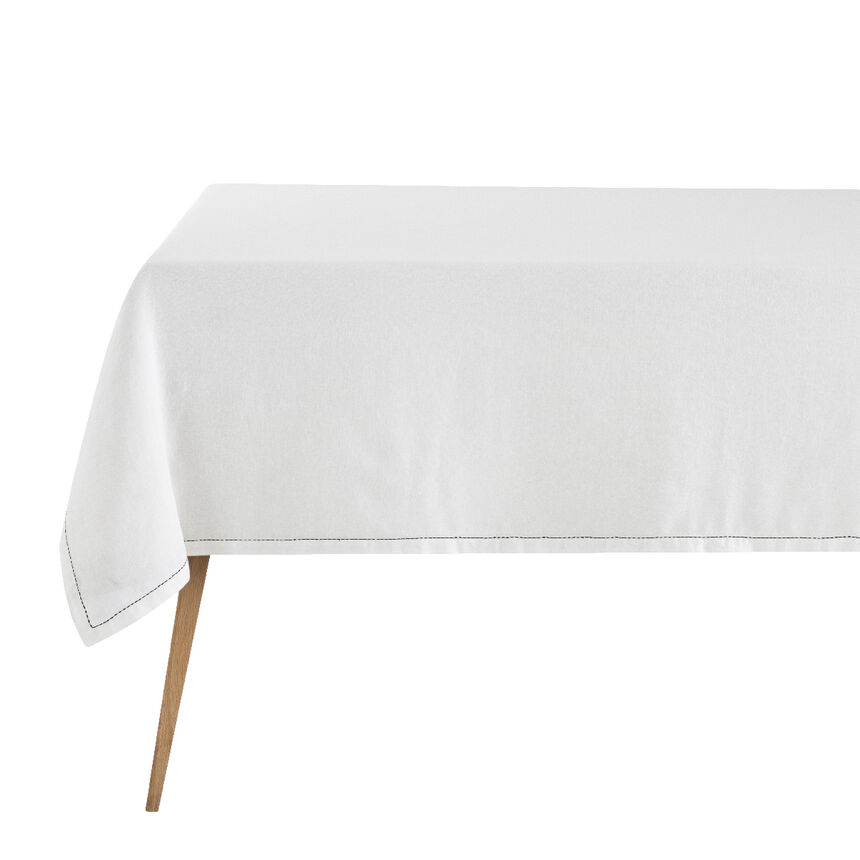 Tischdecke Nuances Blanc 150x150 50% Baumwolle - 50% Leinen, , hi-res image number 0