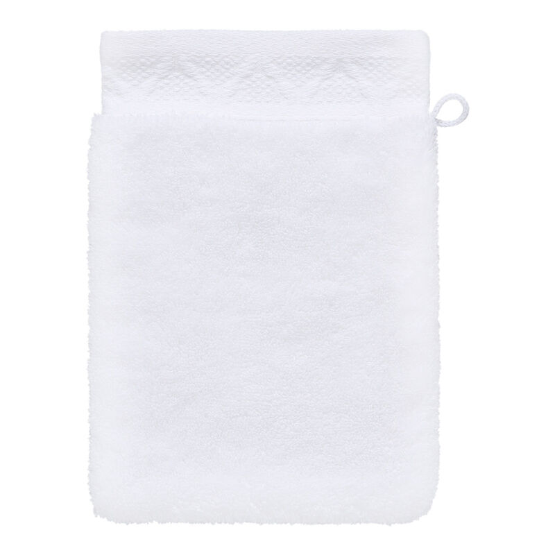 Waschhandschuh Caresse Blanc 15x22 Baumwolle, , hi-res image number 0