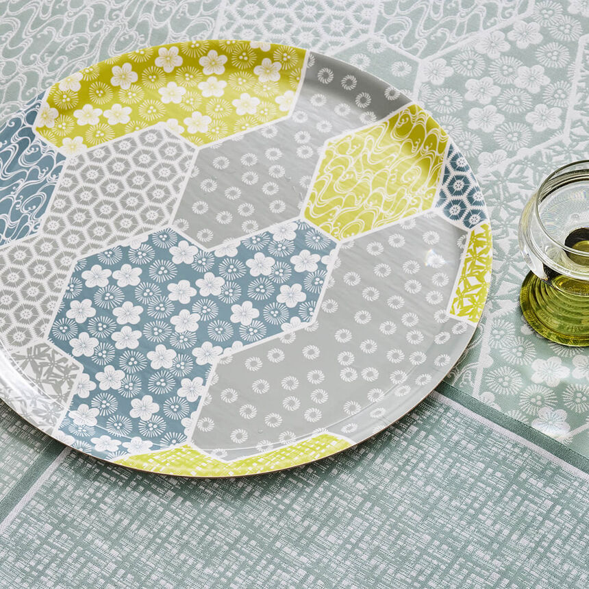 Tablett Wagara C&eacute;ladon &Oslash;38 100% Holz, , hi-res