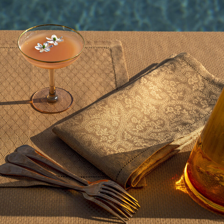 Serviette Portofino Fiori Terra 58x58 leinen, , hi-res image number 0