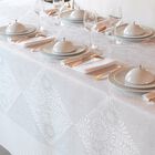Tischdecke Bosphore Blanc Blanc 175x175 halbleinen, , hi-res image number 1