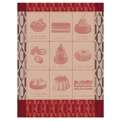 Geschirrtuch Pâtisseries Françaises Baumwolle,  Geschirrtuch Pâtisseries Françaises Baumwolle