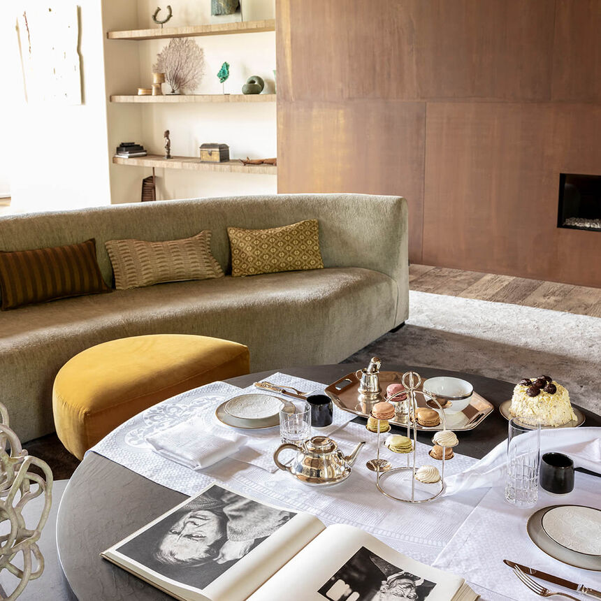 Tischl&auml;ufer &Eacute;vasion C&eacute;leste Blanc Pur 50x150 100% Leinen, , hi-res image number 0