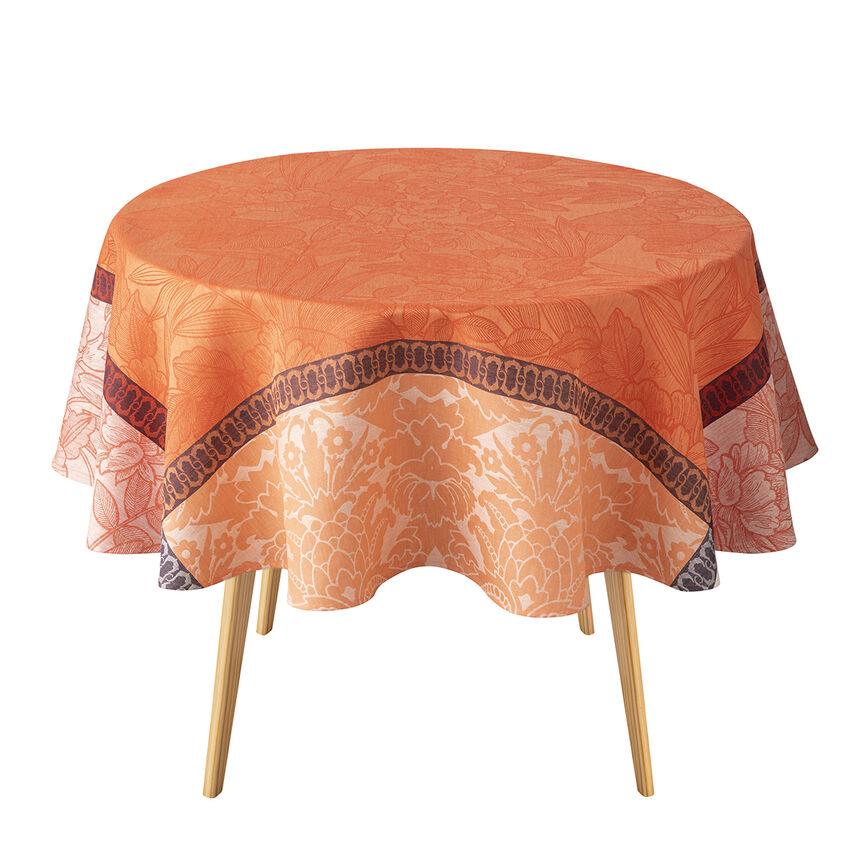 Tischdecke Escapade Tropicale Goyave 120x120 leinen, , hi-res image number 1