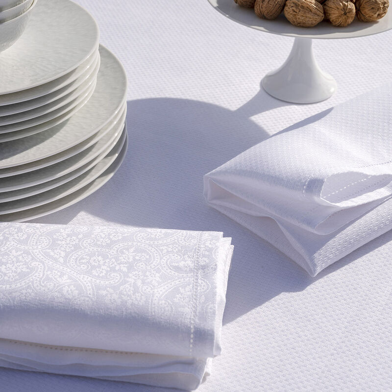 Serviette Portofino Bianco 58x58 leinen, , hi-res