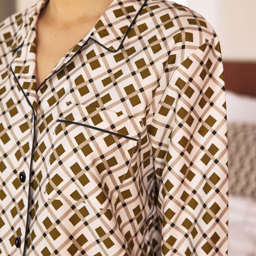 Pyjama Savile row Square Mayfair L baumwolle, , hi-res image number 4