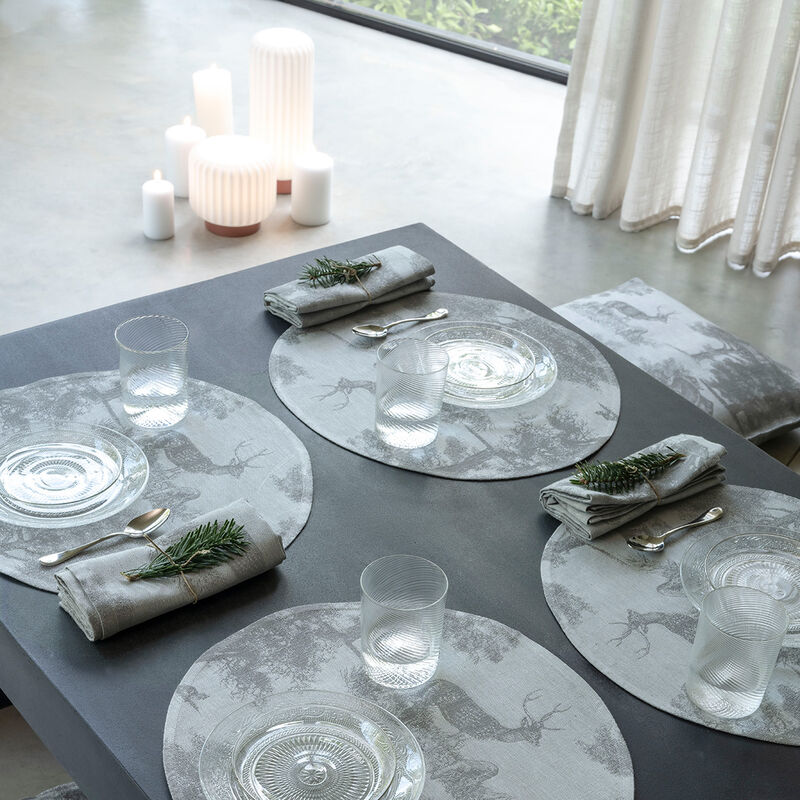 Tischset Souveraine  Argent Ø38 leinen, , hi-res