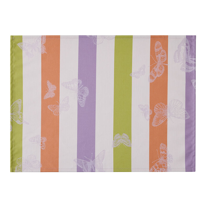 Beschichtete Tischset Bal des papillons Beschichtet Lilas 50x36 100% baumwolle, , hi-res image number 0