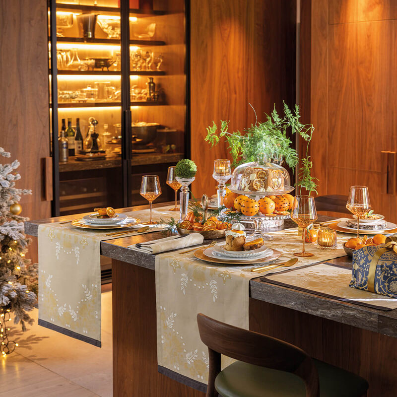 Tischläufer Féerie Pain d'épices 50x150 100% baumwolle, , hi-res image number 0