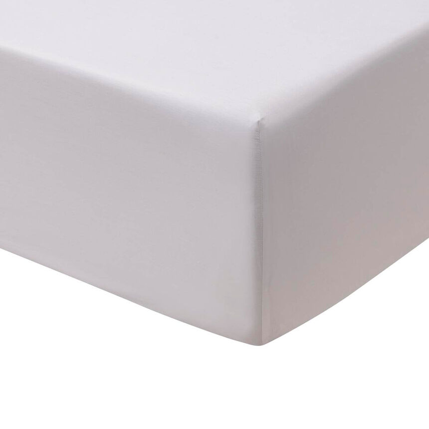 Spannbettlaken Feuilles en sc&egrave;ne  Blanc 100X200X35 100% baumwolle, , hi-res image number 0