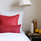 Kissenbezug Ottomane Fresque Burgundy 50x50 leinen, , hi-res image number 1