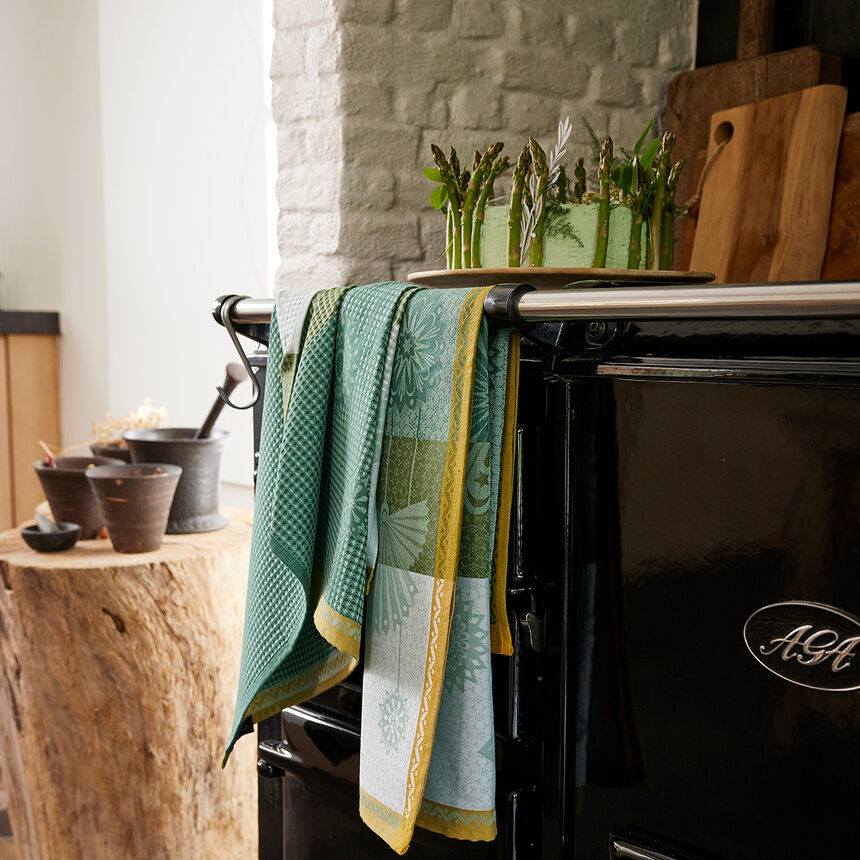 Geschirrtuch Lumi&egrave;res d'&eacute;toiles  &Eacute;meraude 60x80 100% baumwolle, , hi-res image number 0