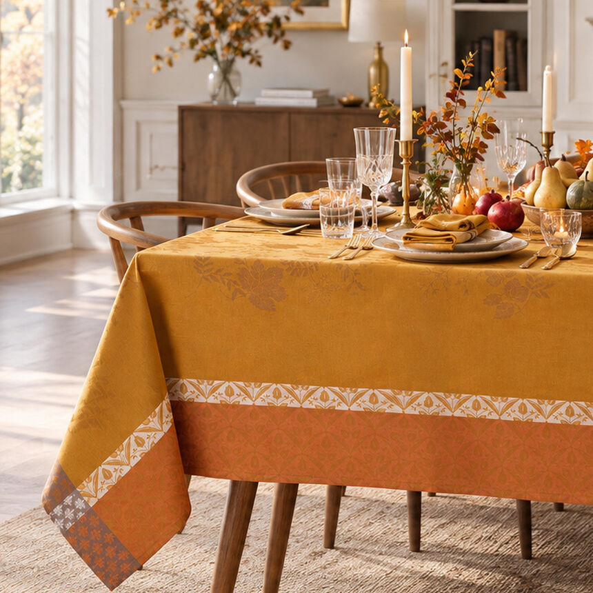 Tischdecke Manor lane Coloquinte 175x175 baumwolle, , hi-res