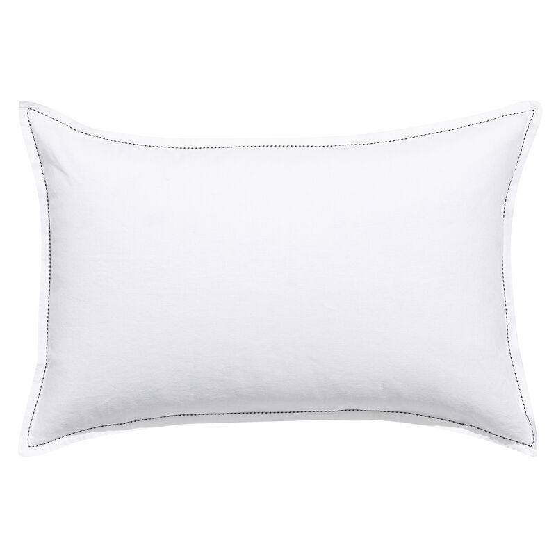 Dekorativer Kissenbezug Nuances Blanc 30X41 50% Baumwolle - 50% Leinen, , hi-res