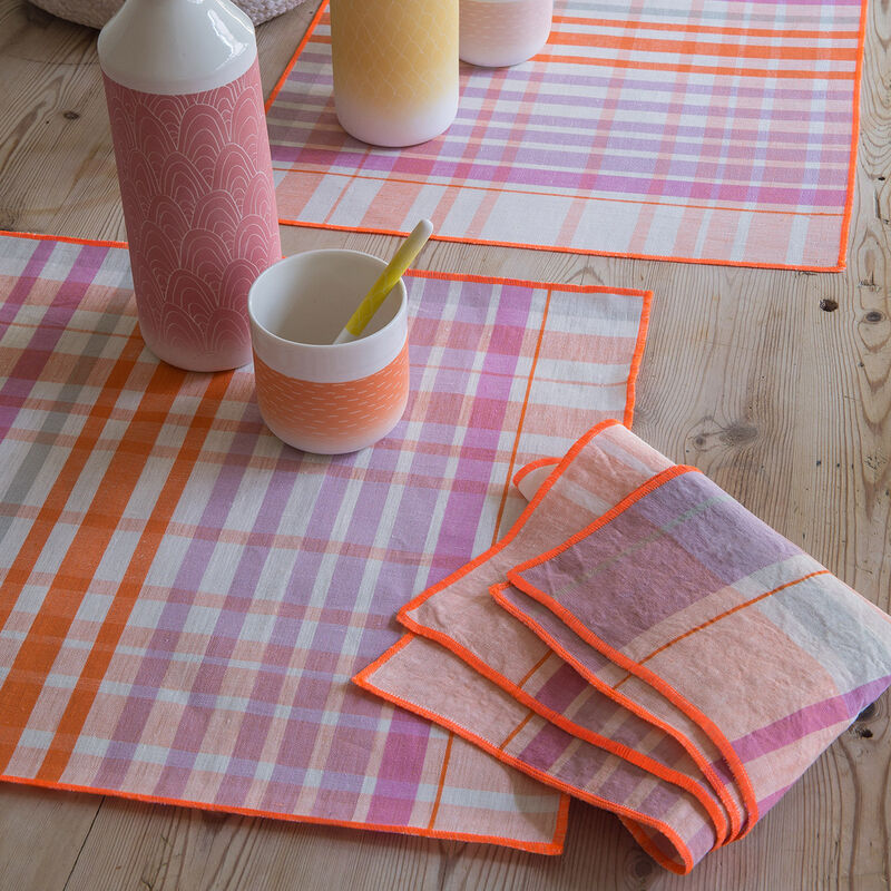 Tischset Brunch Pêche 48x36 leinen, , hi-res image number 0