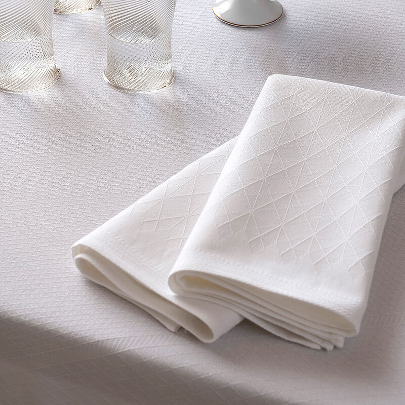 Serviette Club albatre 50x50 89% Baumwolle / 11% Leinen, , hi-res