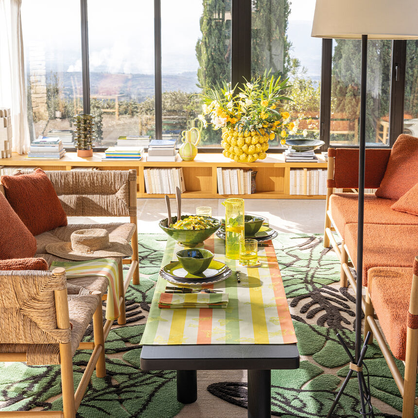 Tischl&auml;ufer Bal des papillons Citrus 50x150 100% baumwolle, , hi-res image number 0