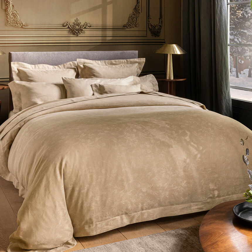 Bettbezug Arabesque S&eacute;pia 140X200 50% Baumwolle - 50% Leinen, , hi-res image number 2