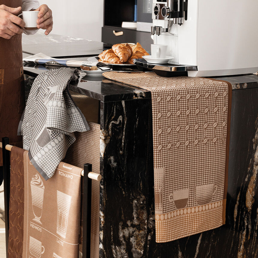 K&uuml;chenhandtuch Barista Latte 60x80 100% baumwolle, , hi-res image number 1