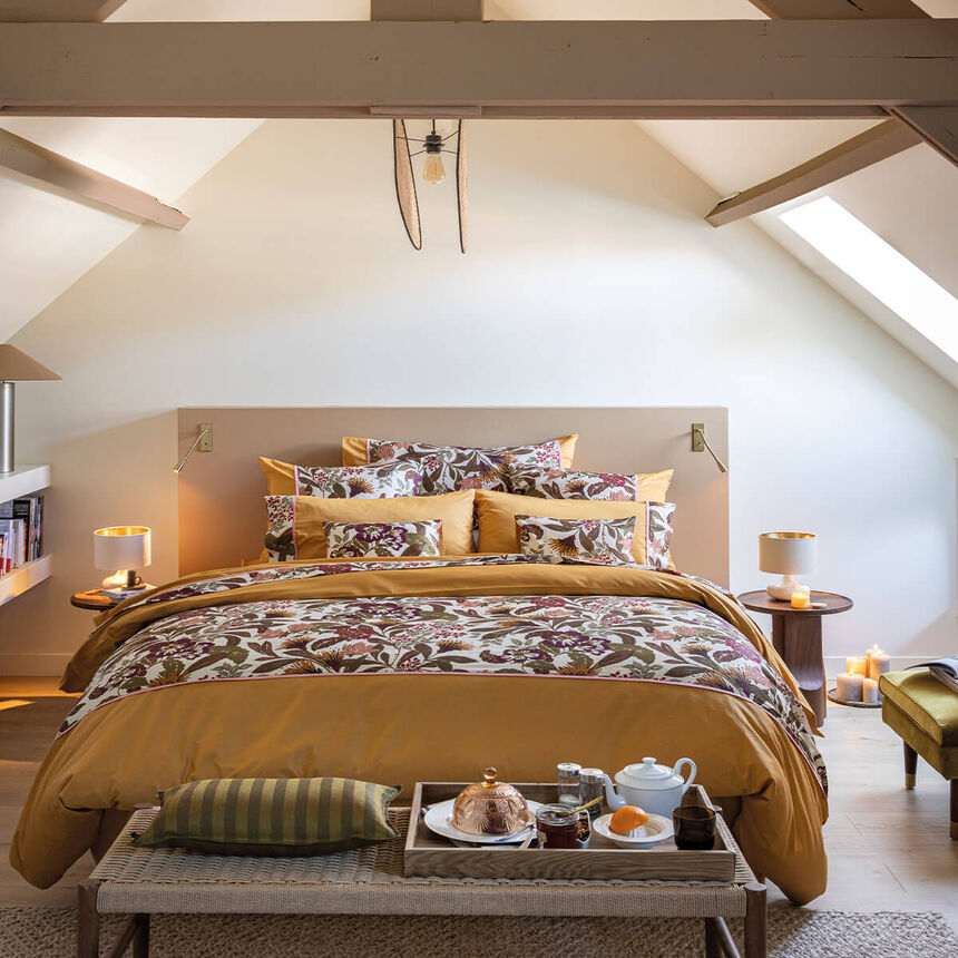 Bettbezug Panache de fleurs  Miel 135X200 100% baumwolle, , hi-res image number 0