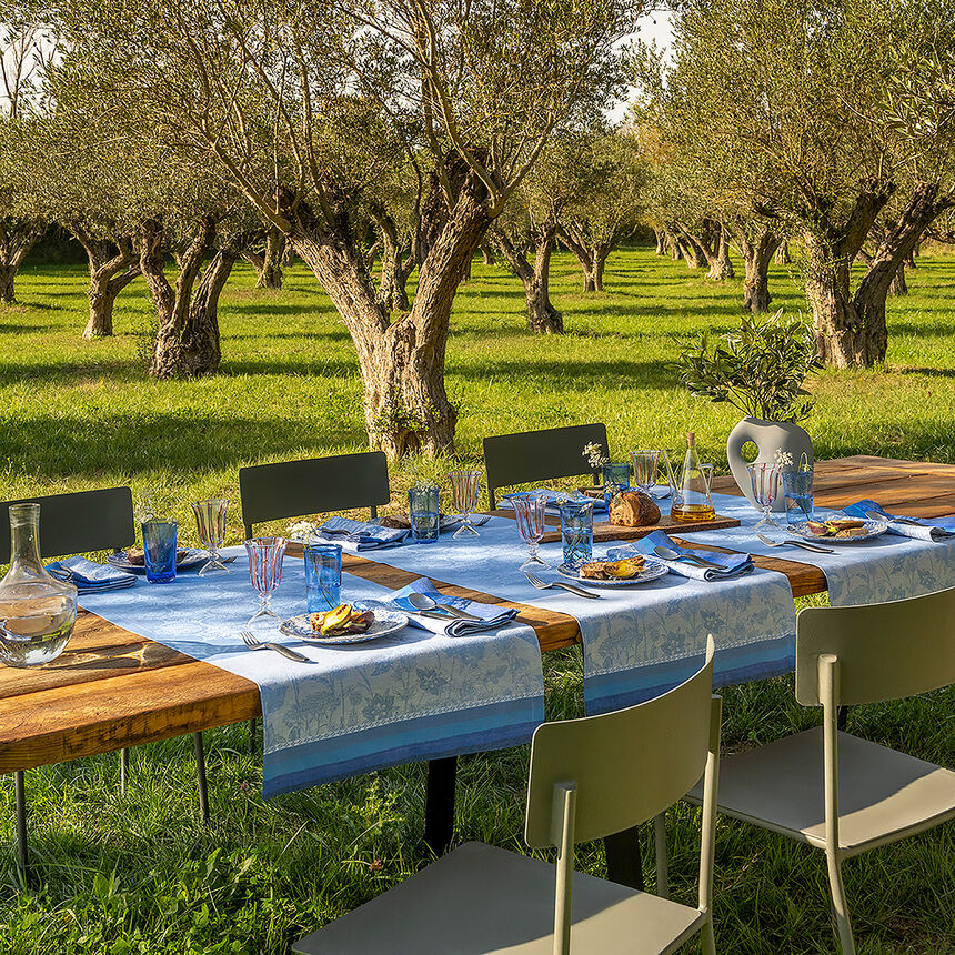 Tischl&auml;ufer Instant Bucolique Bleuet 50x150 leinen, , hi-res image number 0