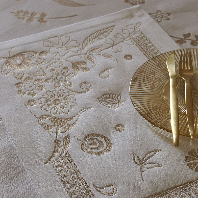 Tischset Haute Couture Gold 50x36 47% leinen/ 43% baumwolle/ 10% polyester, , hi-res image number 0