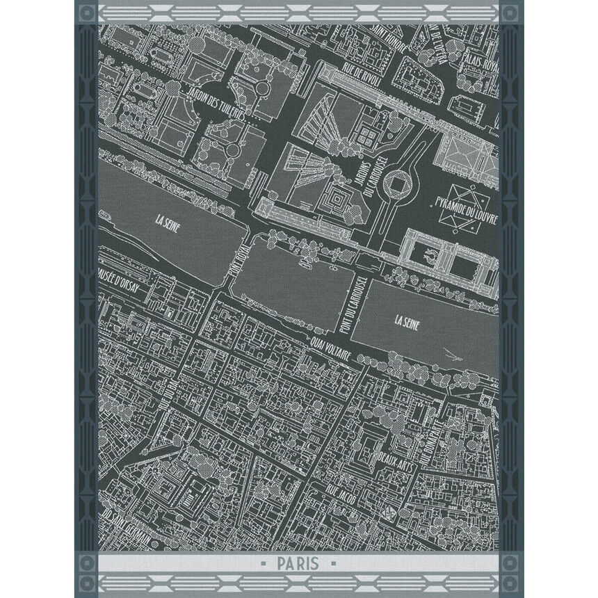 Geschirrtuch A vol d'oiseau Paris Zinc 60x80 baumwolle, , hi-res image number 0