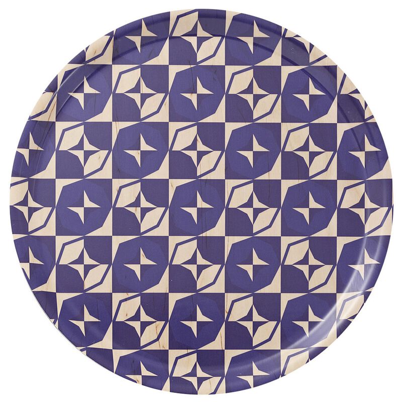 Das Tablett Bistronome Indigo &Oslash;38 Holz / 100% Birke
 , , hi-res image number 0