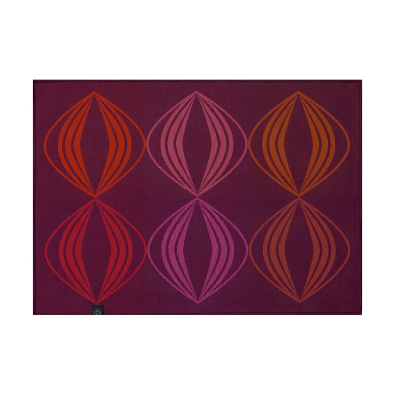 Tischset Kaléidoscope Vision prune 50x36 baumwolle, , hi-res image number 1