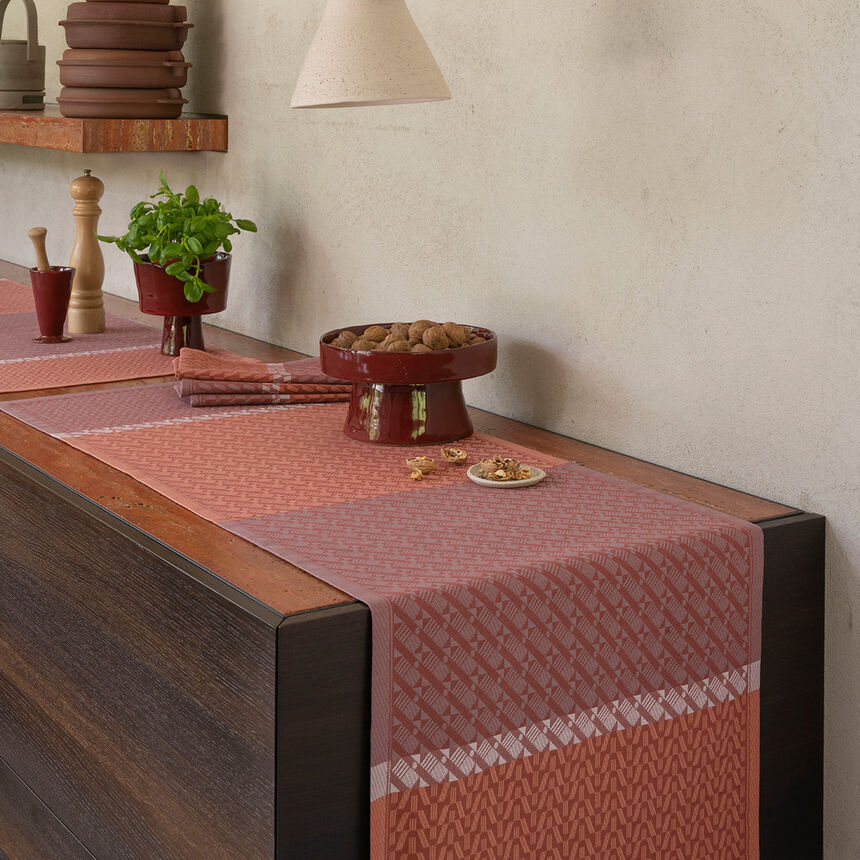 Tischl&auml;ufer Veine Graphique Acajou 50x150 100% baumwolle, , hi-res image number 0